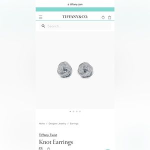 Tiffany & Co Twist Silver Knot Earrings